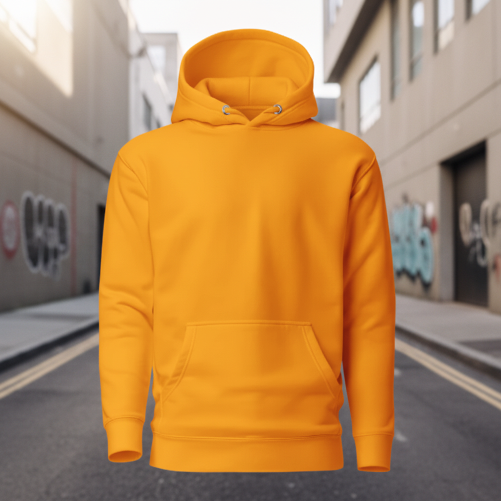 Yellow Hoodie Lifestyle - Straight View